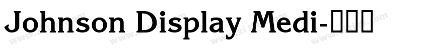 Johnson Display Medi字体转换